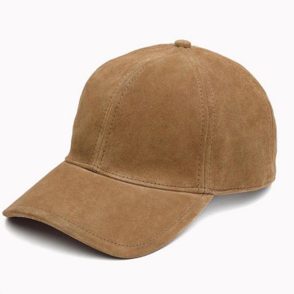 Rag & bone Marilyn baseball cap in Tan Suede